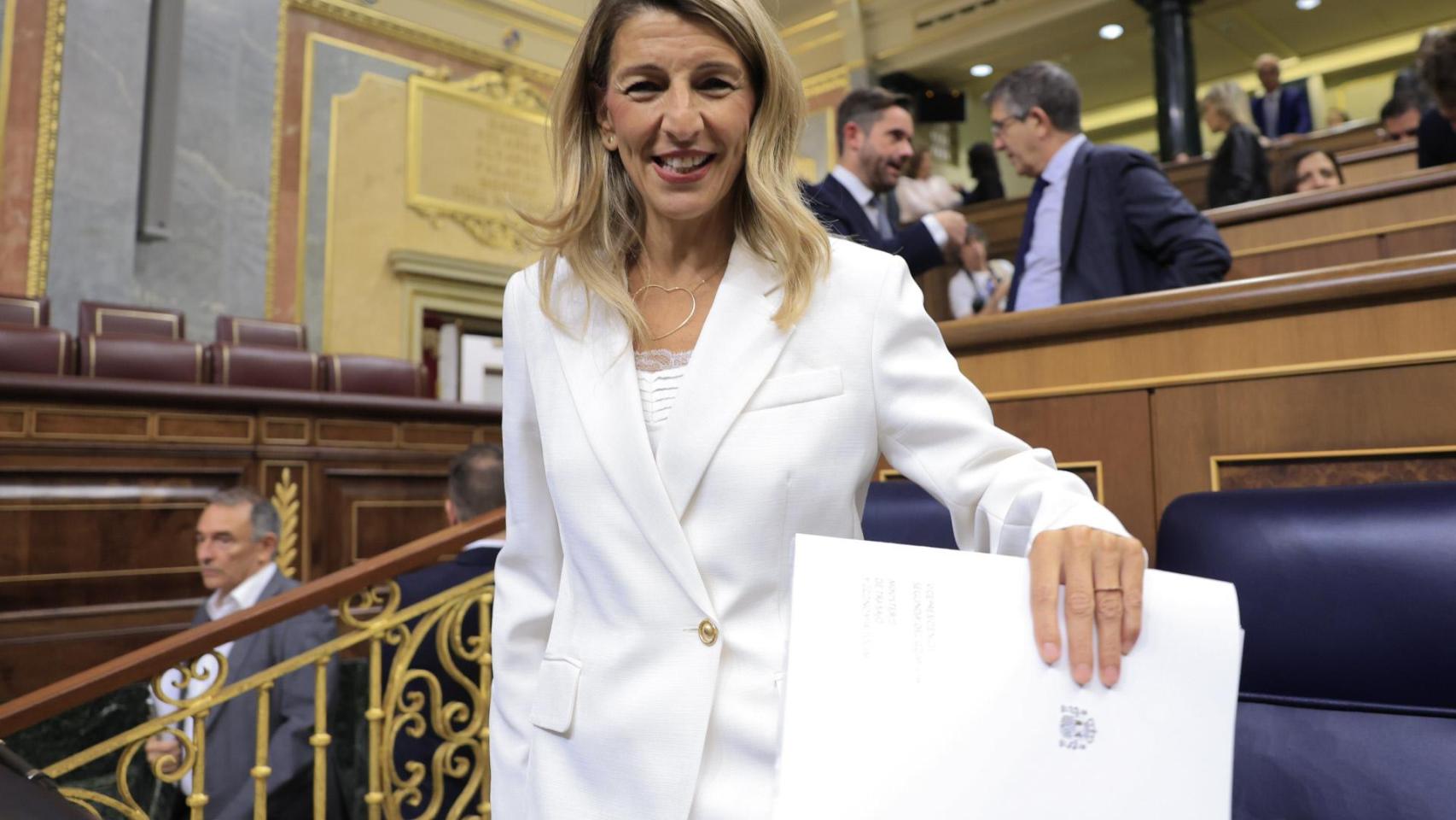 Yolanda Díaz en el Congreso de los Diputados.