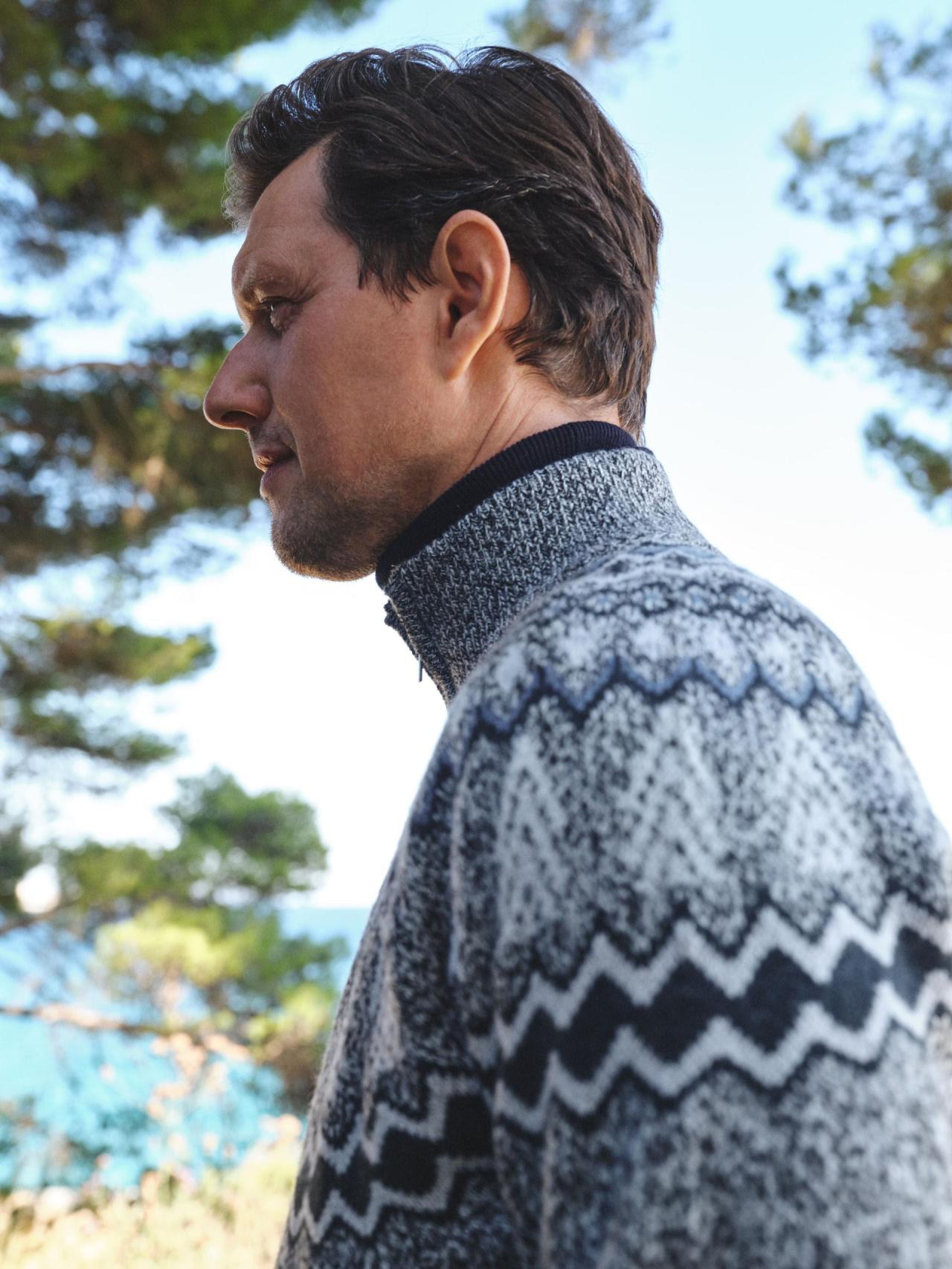 Jersey clásico con cuello de la nueva línea