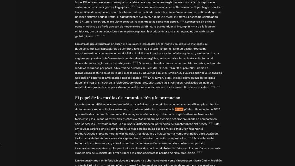 Entrada del cambio climático.