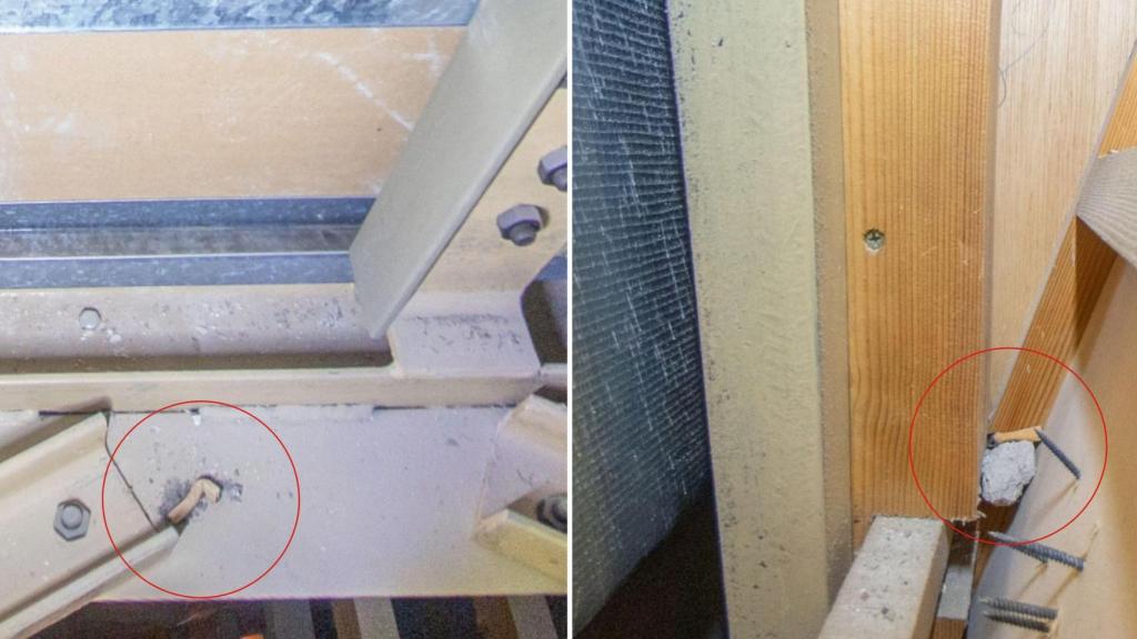 Muestra de colillas en las pinturas de Sijena en el MNAC