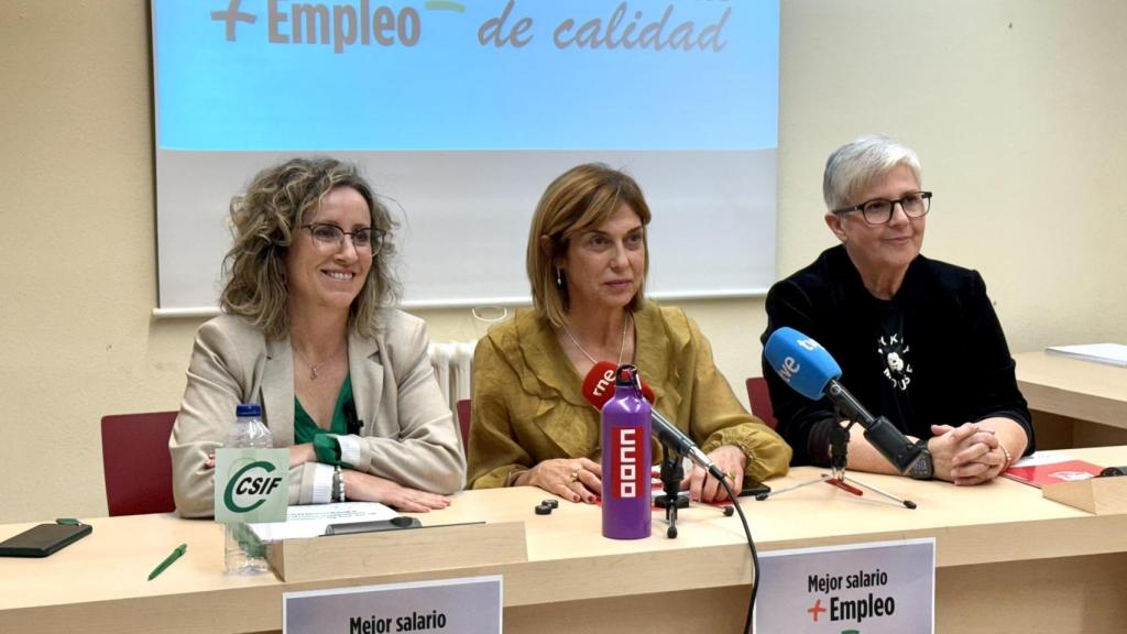 Rueda de prensa concentración funcionarios.