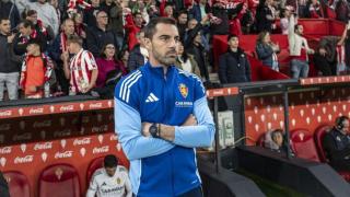 Rubén Sellés en el Sporting - Real Zaragoza.