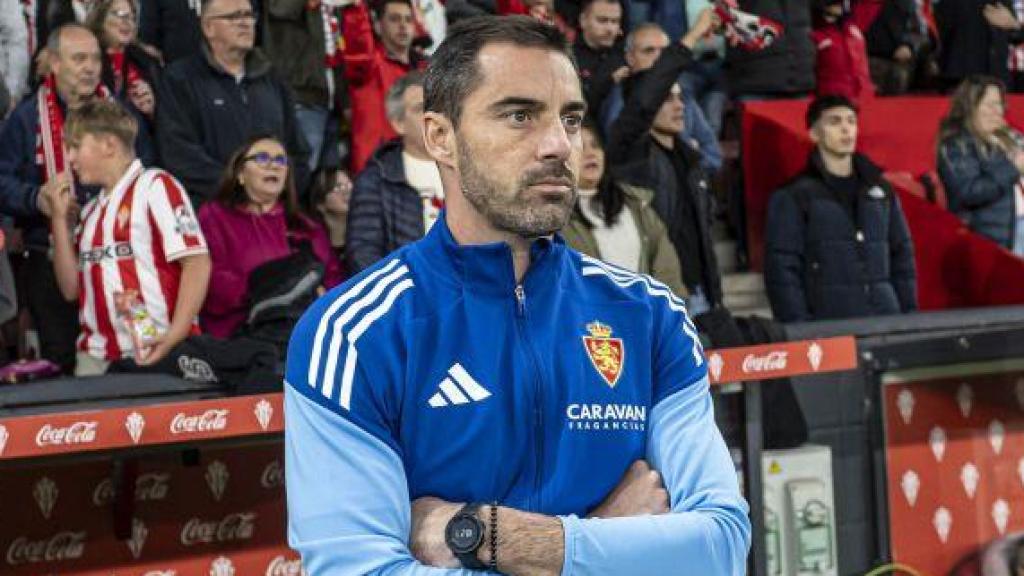 Rubén Sellés en el Sporting - Real Zaragoza.