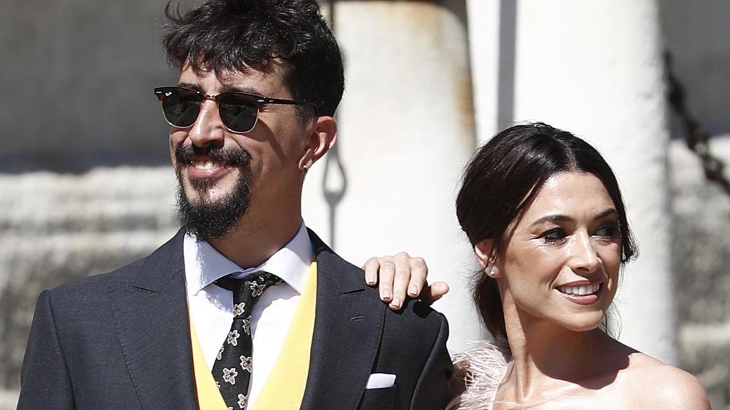Marron y Arancha, en el día de la boda de Sergio Ramos y Pilar Rubio, en 2019.