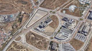 Parcela sobre la que se plantea la construcción de la residencia de estudiantes de la Universidad de Málaga.