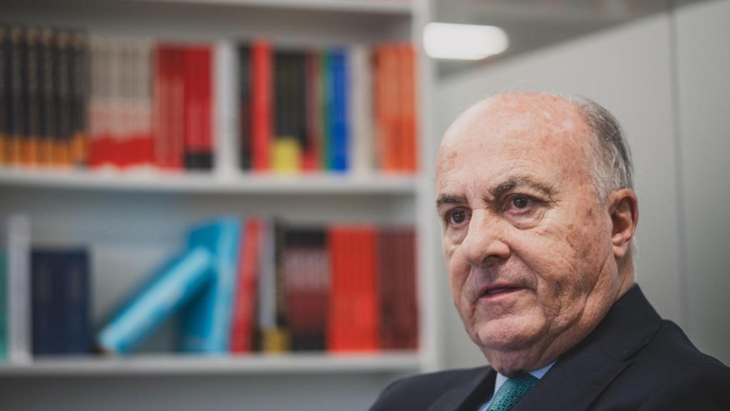 El juez, durante la entrevista, celebrada en la sede del Grupo Planeta.