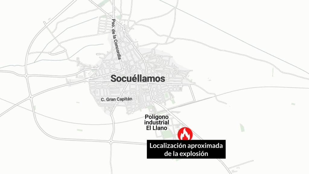 Mapa con la localización del suceso.