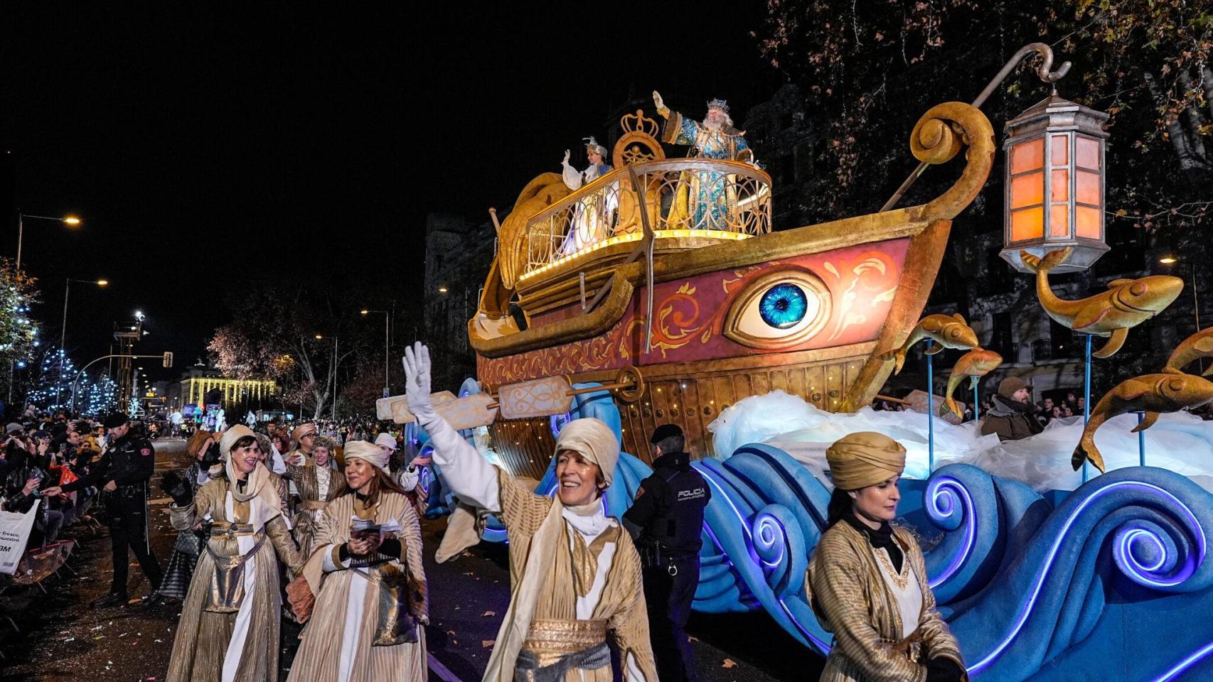 Cabalgata de los Reyes Magos en Madrid.