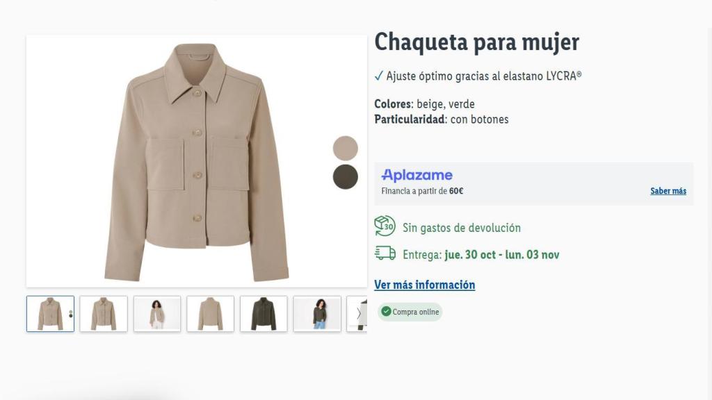Chaqueta para mujer.