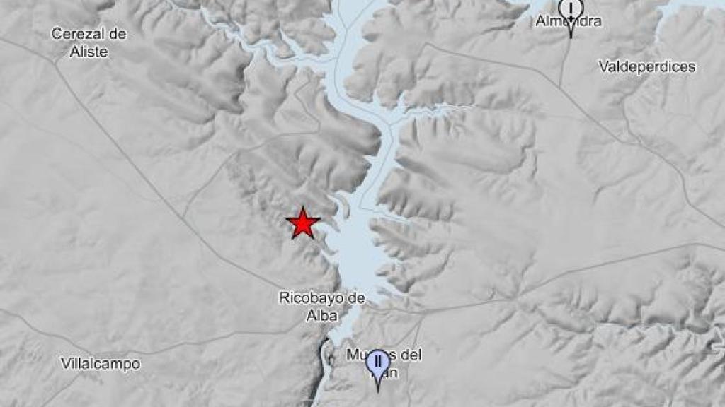 Punto donde se ha detectado el terremoto
