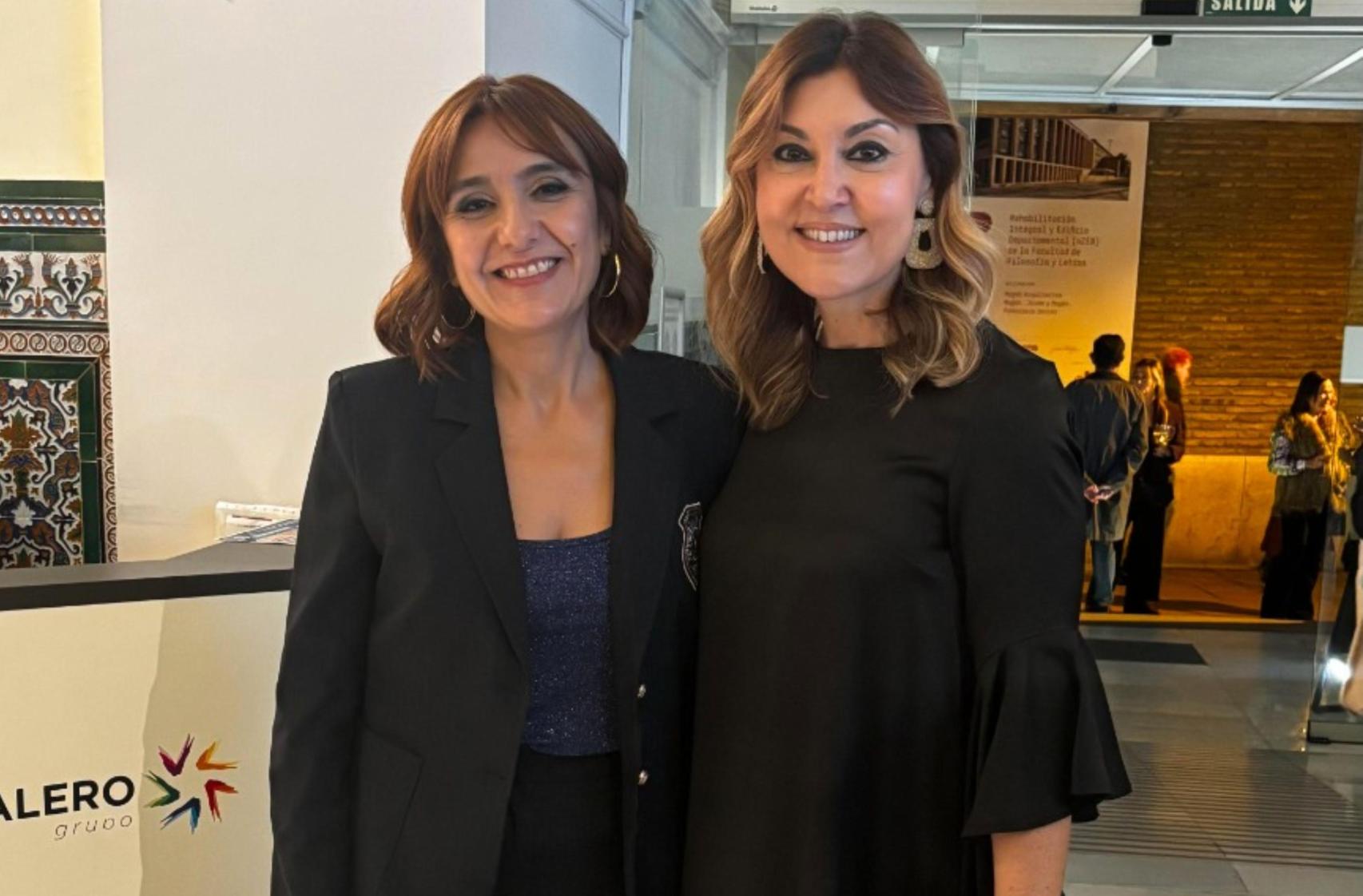 Olga Pinilla, presidenta de ARAME, y Susana Cano, directora comercial y de relaciones institucionales de El Español de Aragón