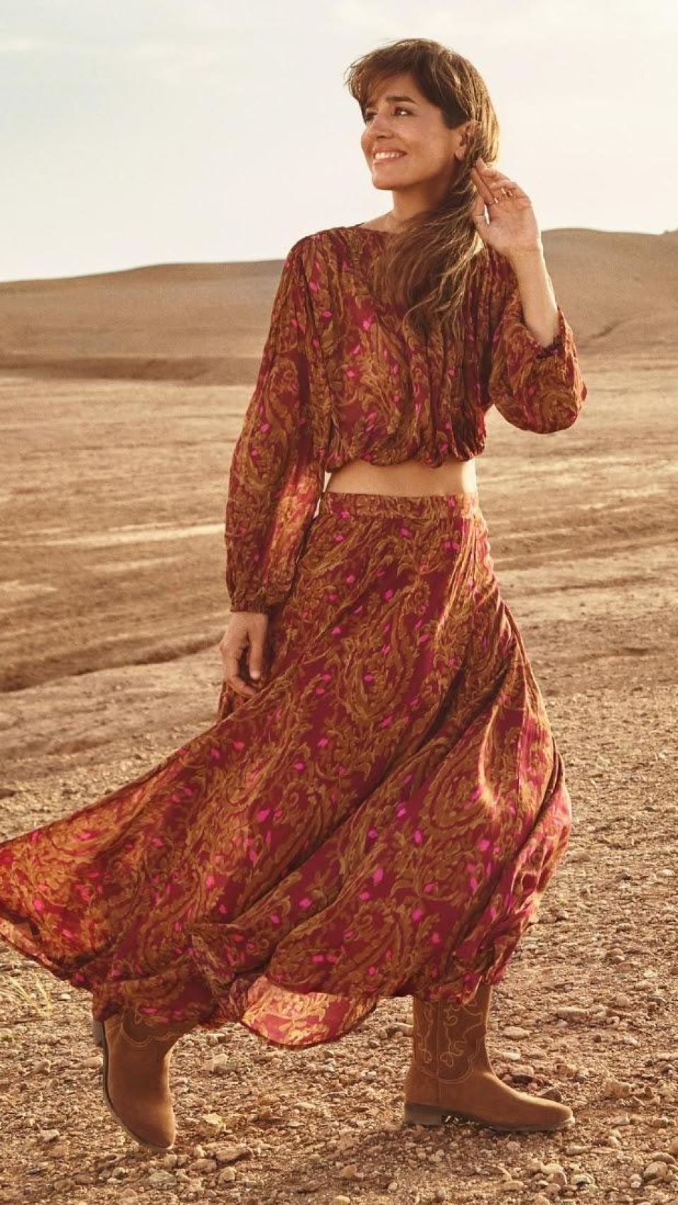 Sara Jiménez con un 'look' dos piezas de Onírico