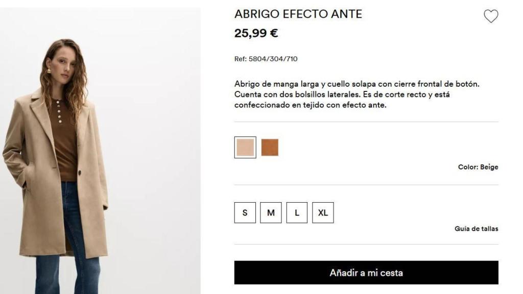 Abrigo efecto ante. Ref: 5804/304/710