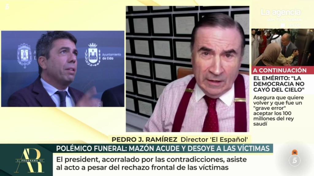 Pedro J. Ramírez este miércoles en 'El programa de AR'.