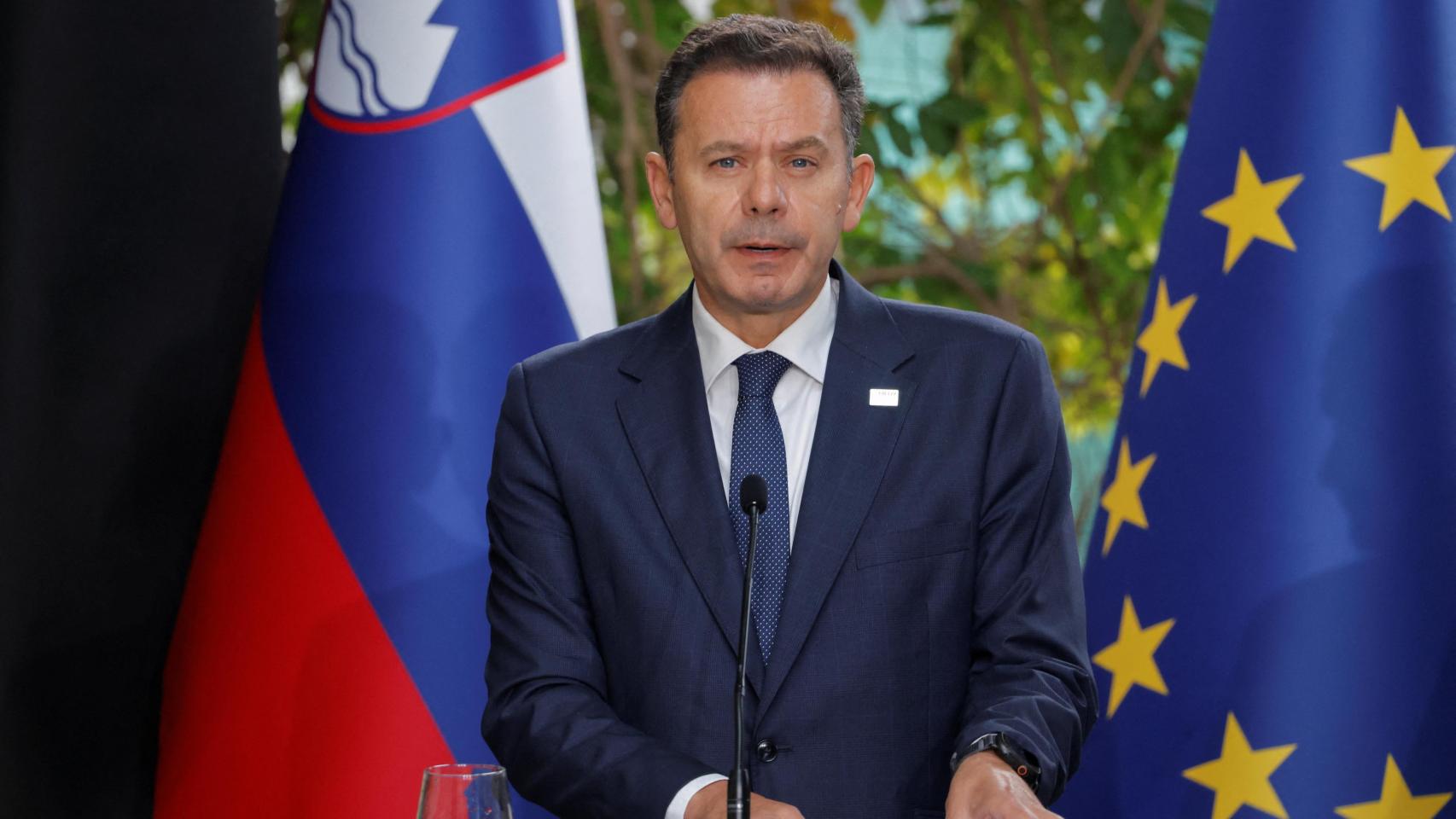 El primer ministro portugués, Luís Montenegro, el pasado 20 de octubre en un acto en Eslovenia.