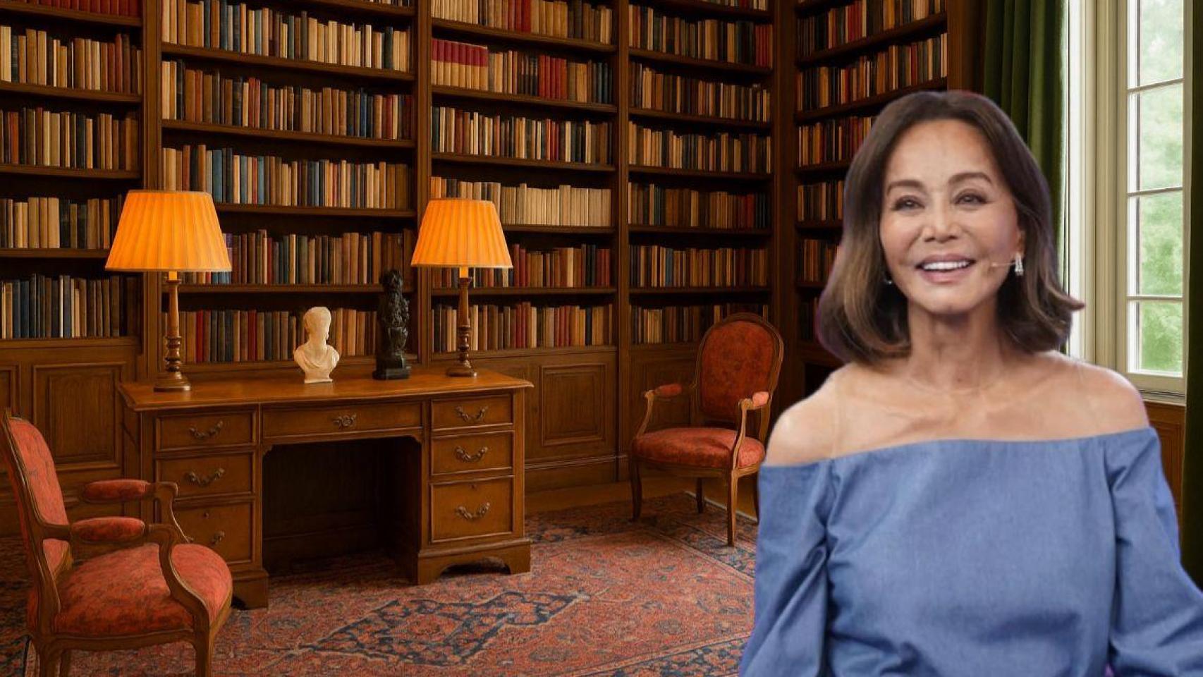 La biblioteca de Isabel Preysler.
