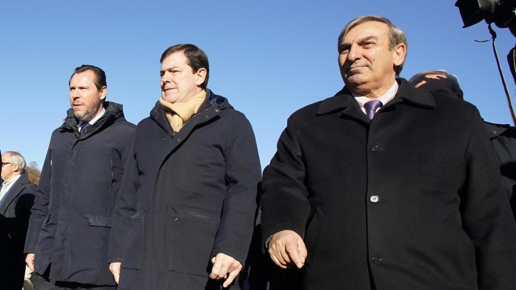 Puente, Mañueco y Sanz Merino en la puesta en servicio del viaducto de El Castro de la A-6 en sentido A Coruña