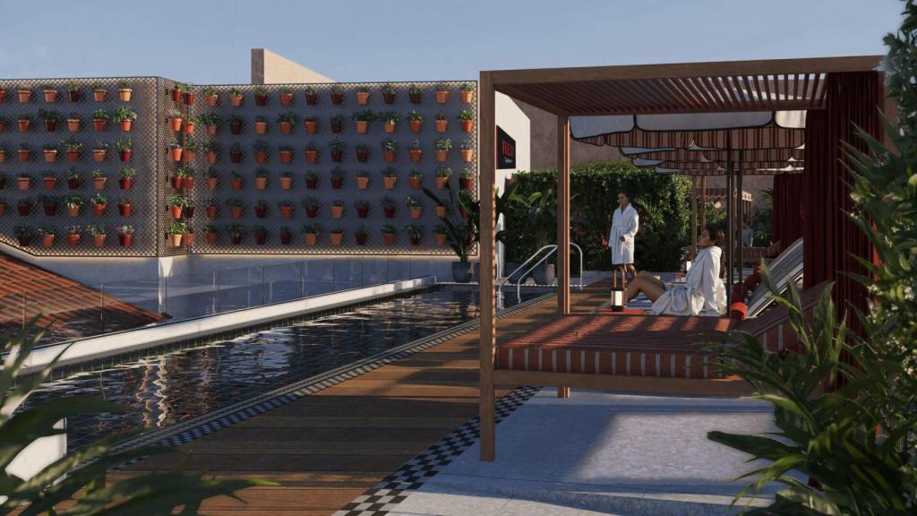 Imagen de la piscina proyectada.