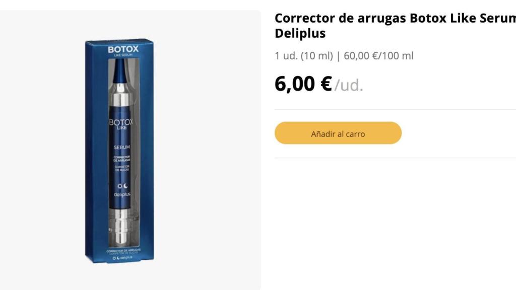 Corrector de arrugas Botox Like Serum Deliplus.