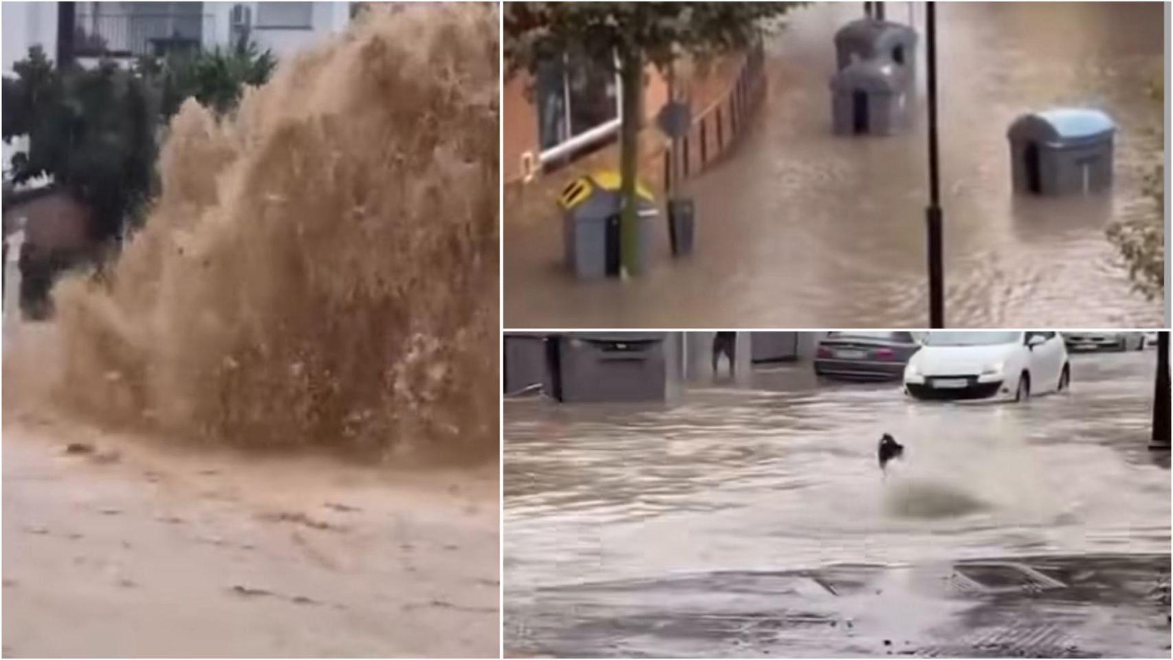 Imágenes de las lluvias de este miércoles.