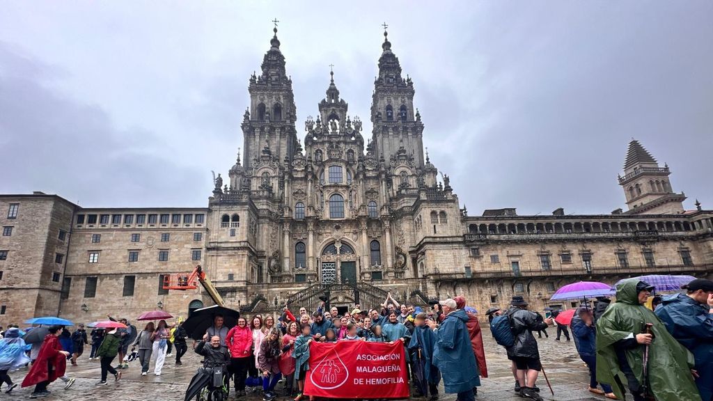 Pacientes de Hemofilia realizando el Camino de Santiago.