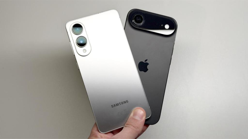 Samsung Galaxy S25 Edge y iPhone Air.