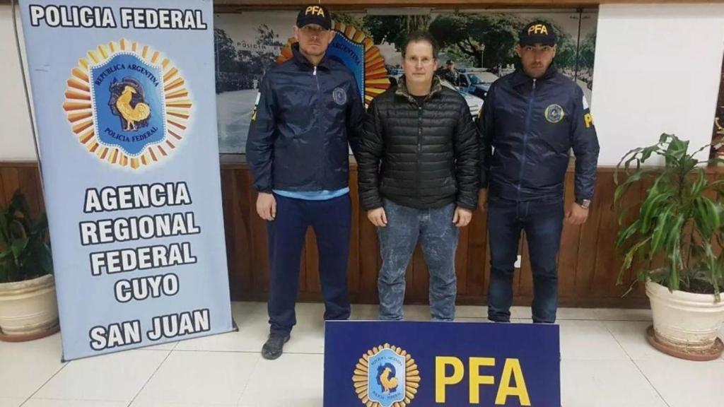 Carlos Fernández cuando fue detenido en Argentina en 2017.