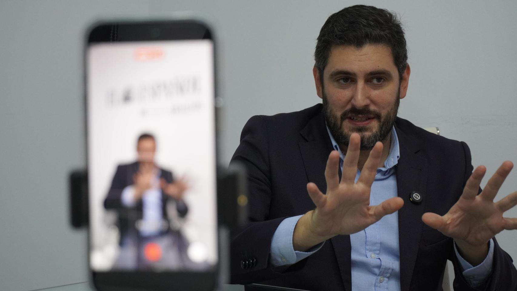 Alejandro Nolasco, durante una reciente entrevista con EL ESPAÑOL DE ARAGÓN.