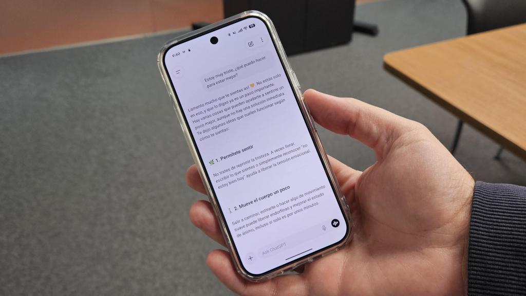 ChatGPT dando consejos de salud mental