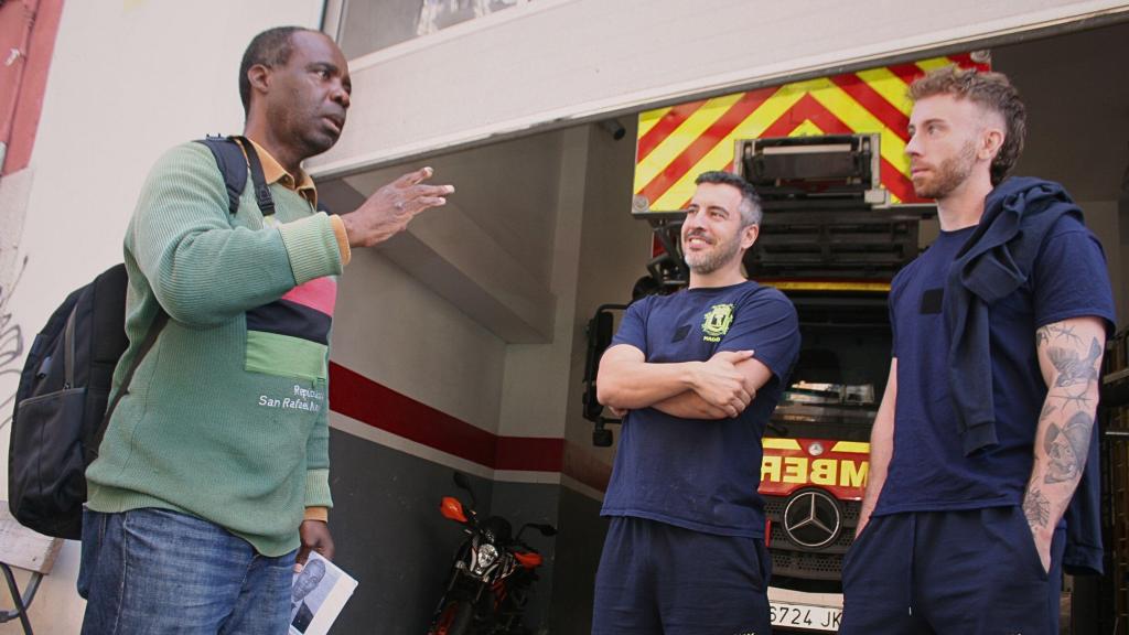 Mariano José Nsué Obama predicando sus ideas en Madrid.