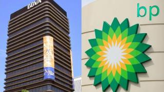 Logos de bp y BBVA.