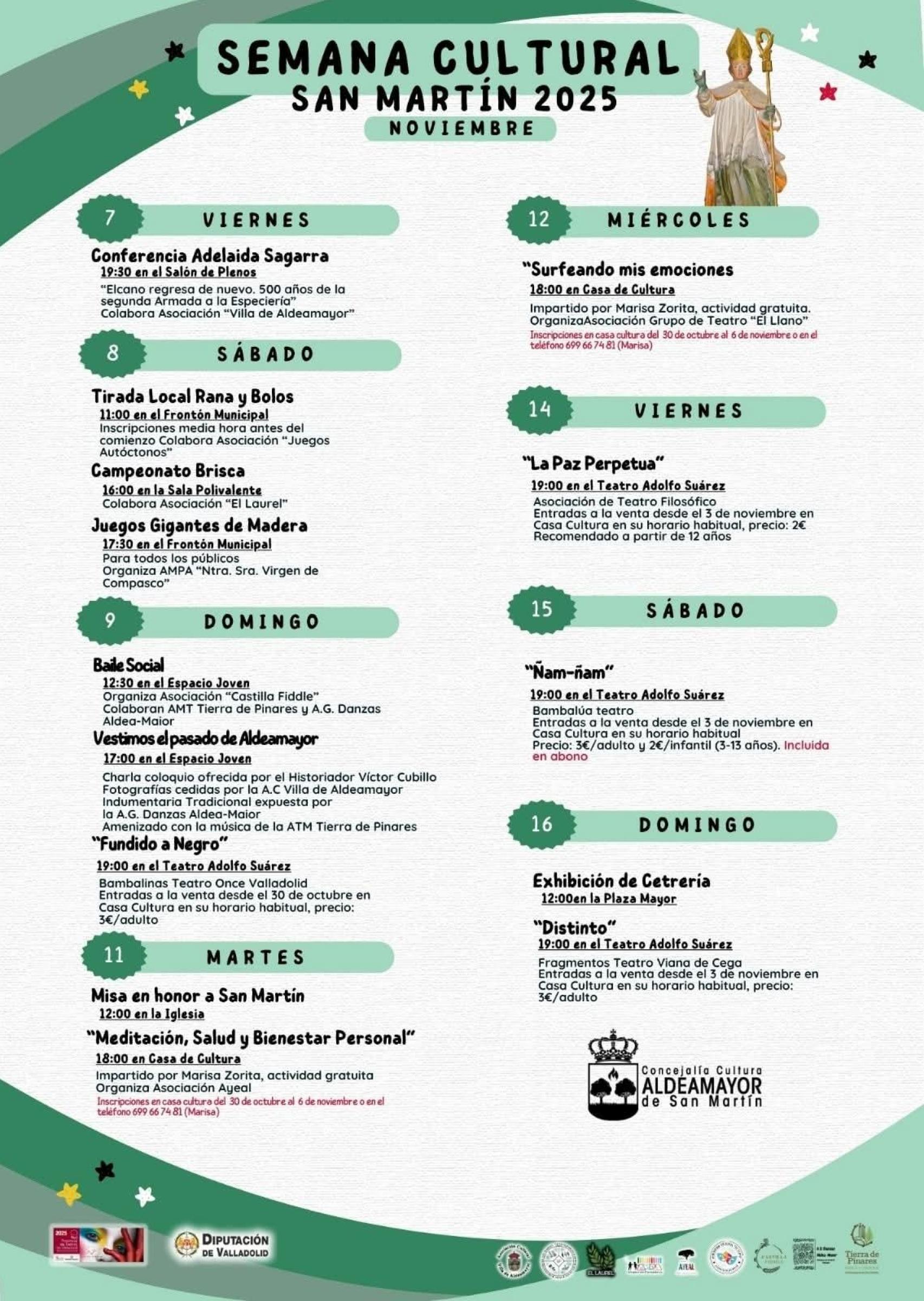 Programa de la Semana Cultural 2025 de Aldeamayor de San Martín