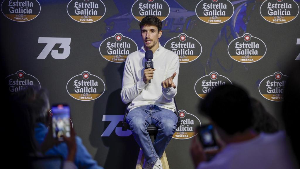 Álex Márquez, durante la rueda de prensa organizada por Estrella Galicia 0,0 en Madrid.