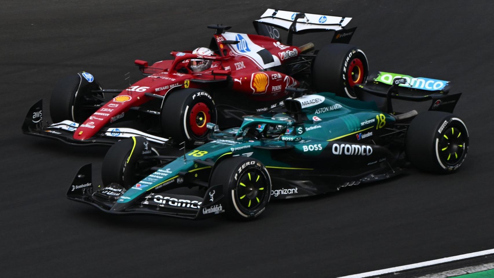 Charles Leclerc y Lance Stroll en el GP de China