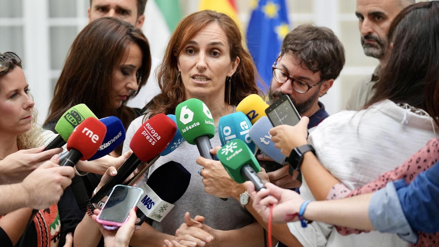 La ministra de Salud, Mónica García, este jueves en Sevilla.