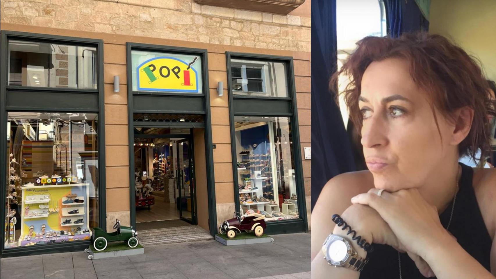Collage con Clemen Rodrigo y la zapatería infantil Popi