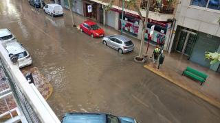 Calle Alarcos inundada. Foto: Pedro González.