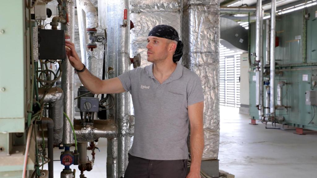 Raúl Priego, jefe de climatización del Hospital Miguel Servet.