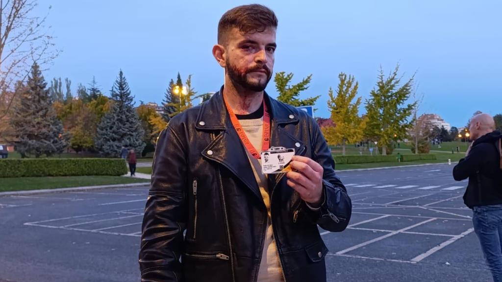 José Ismael Martínez, minutos después de la agresión.