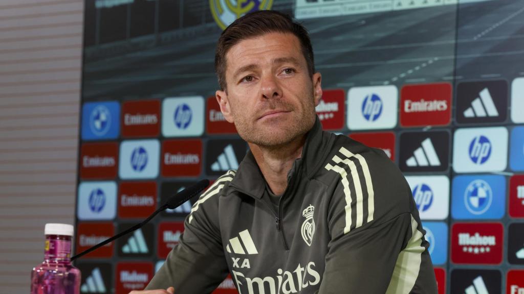 Xabi Alonso, durante la rueda de prensa previa al partido contra el Valencia.