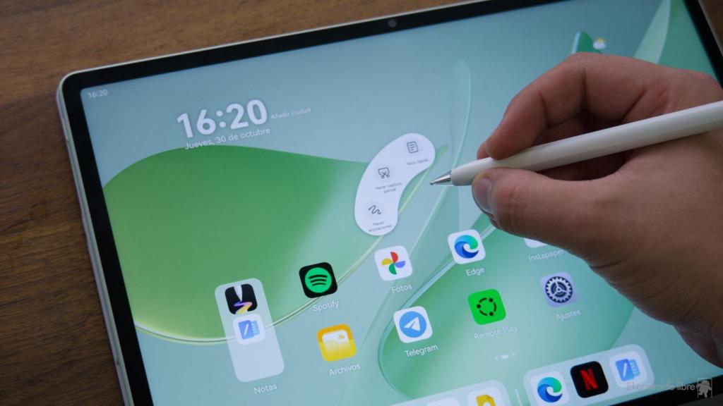 Gestos rápidos de la Huawei MatePad 12X