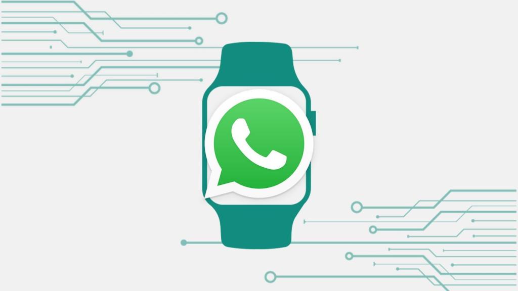 Fotomontaje con el logo de WhatsApp.