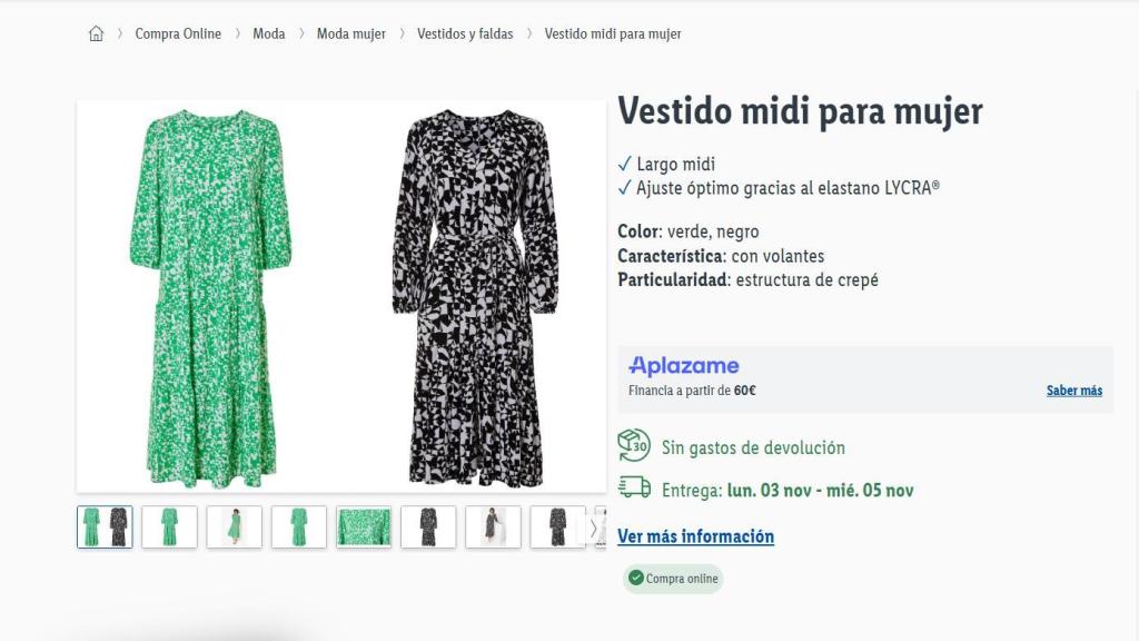 Vestido midi. Ref. 464174