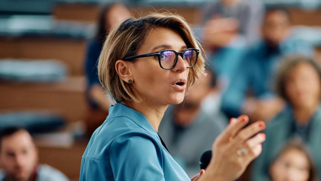 Imagen de archivo de una empresaria.