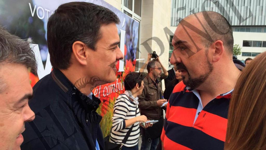 Koldo junto a Sánchez y Santos Cerdán.