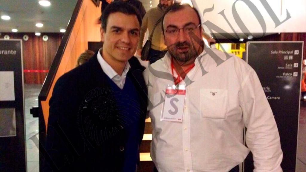 Koldo García junto a Sánchez.
