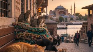 Gatos en Estambul.