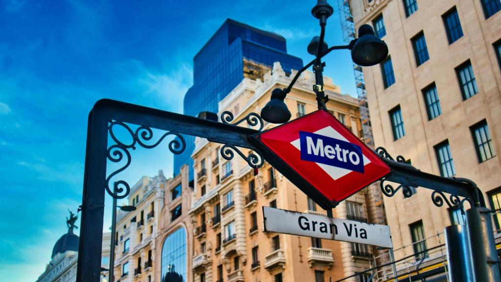 Metro de Gran Vía en Madrid.