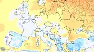 Anomalías de temperatura en Europa Occidental a comienzos de noviembre.