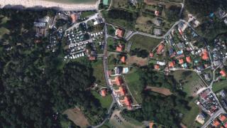 Vista aérea de la subida de Gandarío, en Bergondo.